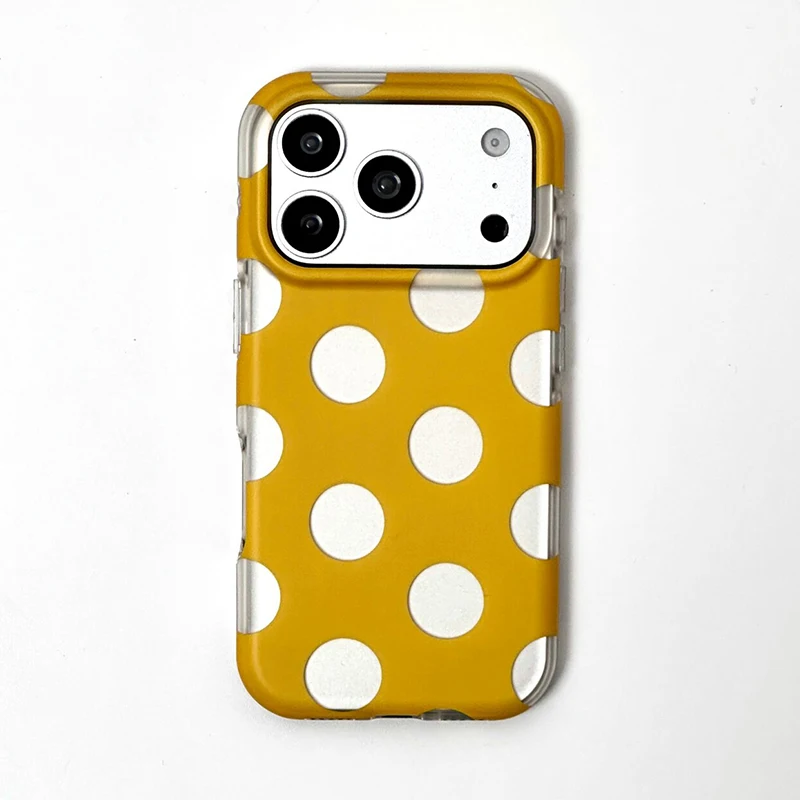Chic Love Polka Dot Textured Soft Silicone Shockproof Phone Case
