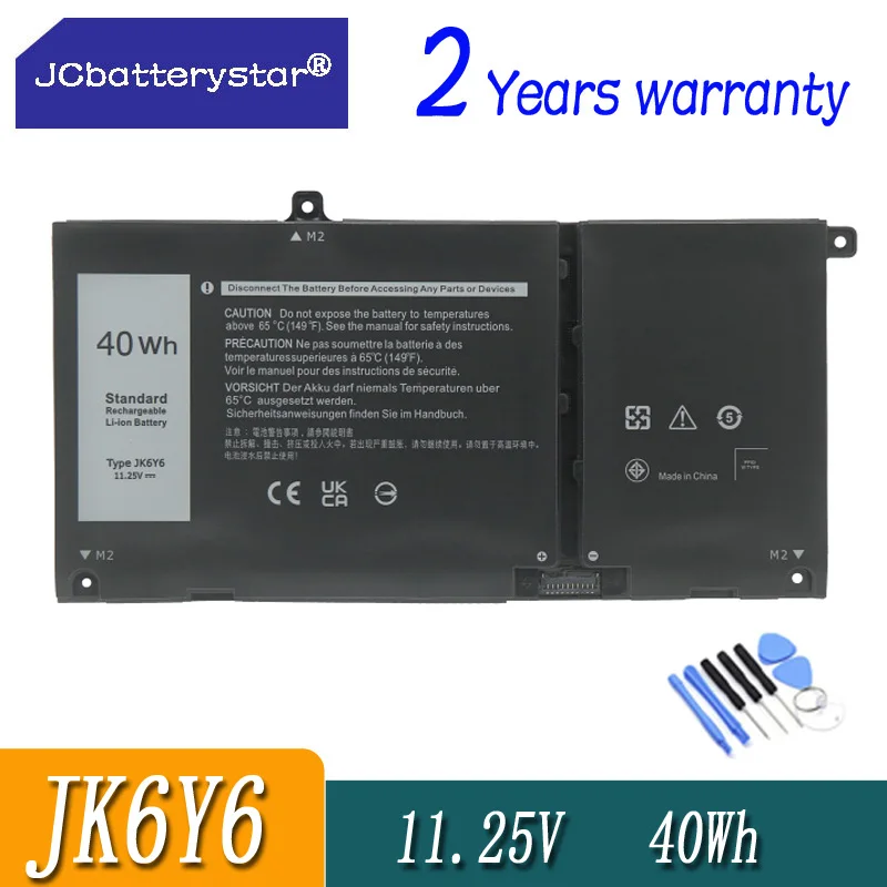 

JC JK6Y6 11.25V 40WH Laptop Battery For Dell Latitude 3410 3510 Vostro 14 5402 5501 5502 Inspiron 5300 5301 9077G H5CKD