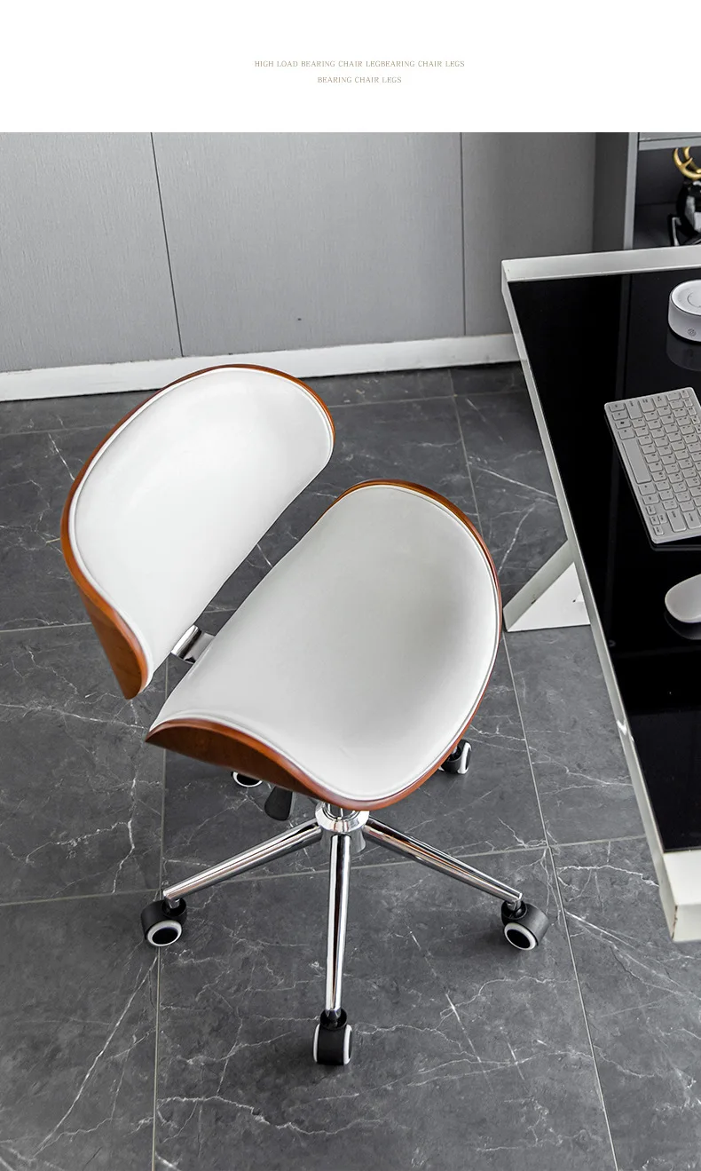 Description Picture 6 of itemSolid Wood Office Chair Creative Bedroom Furniture Computer Chair Household Study Student Lifting Rotating Pulley Office Chairs