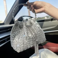 luxury Designer purses and handbags bags for women bucket clutch purse evening banquet bag Crystal rhinestone shoulder bag - Image 3
