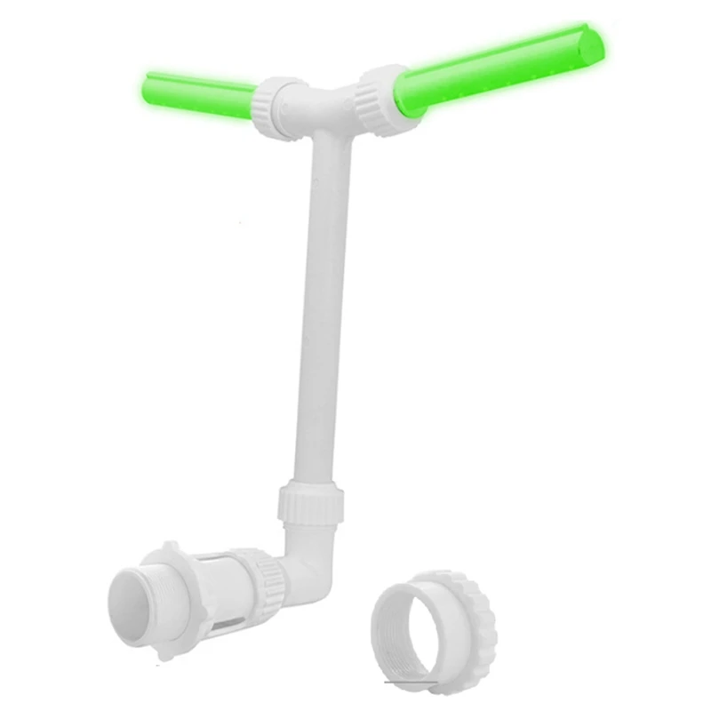 

Фонтан с двойным распылителем и флуоресцентными зелеными лампами, регулируемая насадка 2 в 1 для встраиваемых и наземных бассейнов, легкая установка