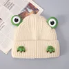New Japanese Streetwear Harajuku Beanie Frog  Knitted Hat Women Autumn Winter Cute Frog Cap 1