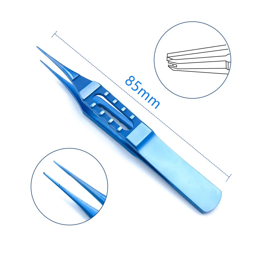 

Ophthalmic Forceps Straight Toothed Forcep 85mm/115mm Eye Surgical Tweezers Dental Forceps Instrument