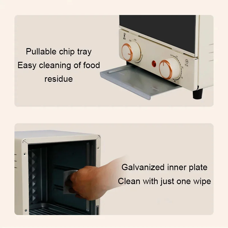 220V 750W 15L Mini Electric Oven Multifunction Timer Making Bread Cake Pizza Cookies Baking Machine Toaster Barbecue Grill