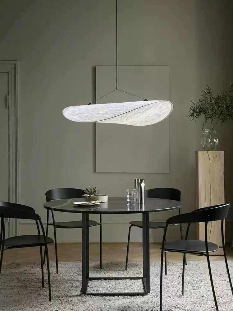 Nordic Wabi Sabi Handmade Silk Led Chandelier Living Room Dining Room Bedroom Pendant Light Modern Loft Bar Ceiling Hanging Lamp