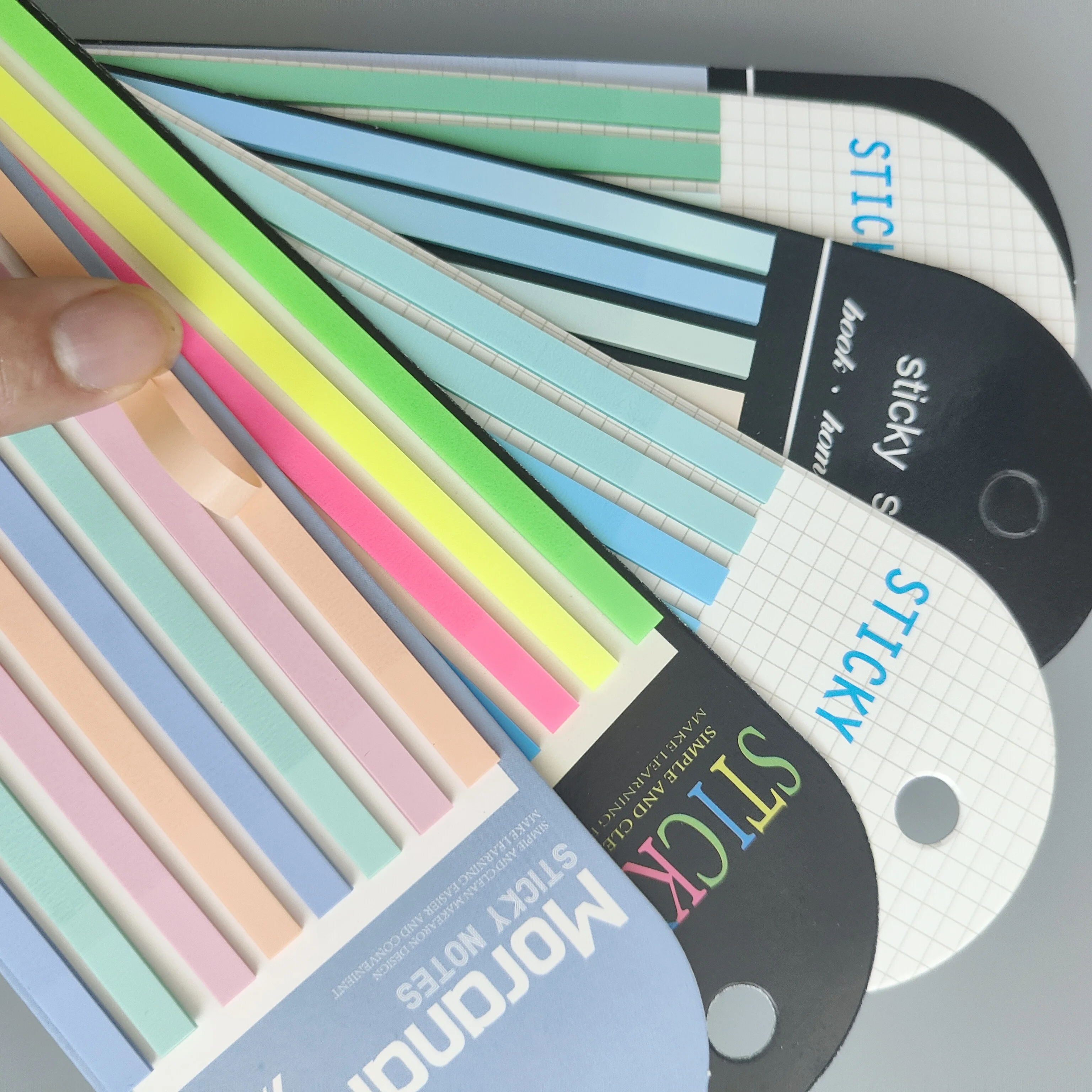 18 Packs  Transparent Sticky Notes Self-Adhesive Reading Book Annotation Notepad Bookmarks Memo Pad Index Tabs Cute 5