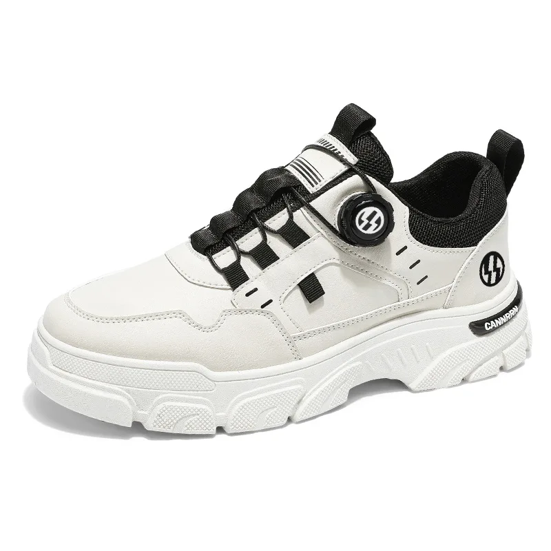 Casual Shoes Men's Sneakers Breathable Workwear Shoes Thick Soled Anti Slip Casual Skateboard Ankle Boots