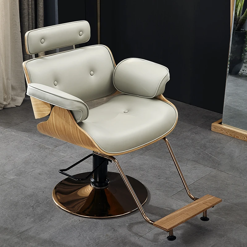 Vintage Professional Hairdressing Chairs Swivel Rotating Pedicure Barber Chairs Stylist Backrest Krzeslo Salon Furniture MQ50BC vintage aesthetic barber chairs swivel leather luxury hairdressing chairs rotating krzeslo silla barber barber equipment mq50bc