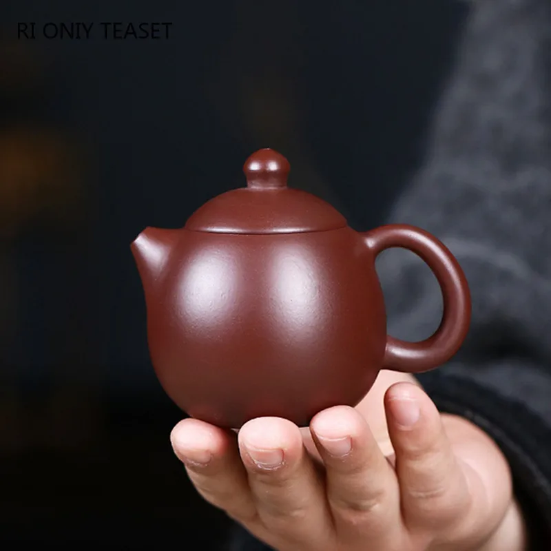 

90ml Authentic Yixing Purple Clay Teapots Handmade Small Capacity Dragon Egg Tea Pot Raw Ore Zisha Beauty Kettle Chinese Tea Set