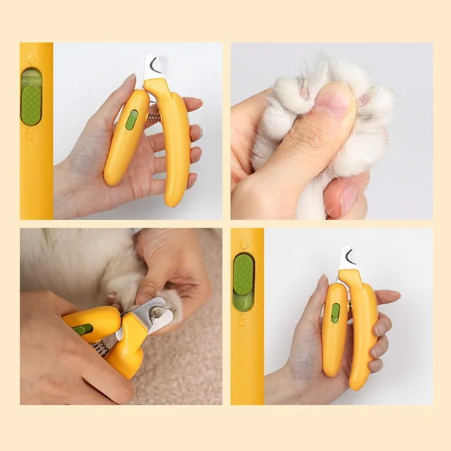 Professional Pet Nail Clippers for Dogs & Cats – Stainless Steel Safety Guard with Comfort Grip Handle 3