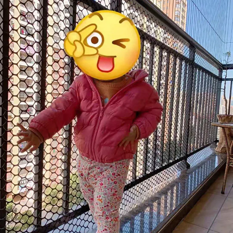 width 500m Black Plastic Wire Net Leakproof Mesh Pad cat Kids Safety Balcony Railing Stairs Protection Net Tools