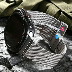 Milanese Magnetic Stainless Steel Strap for Smartwatch - Sports Bracelet (Silver)