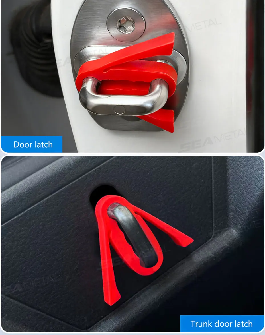 SEAMETAL Auto-Türstoßdämpfer Universeller Silikon-Autotür-Schnallenpuffer Geräuschreduzierendes Anti-Vibrations-Pufferkissen – Detail 13