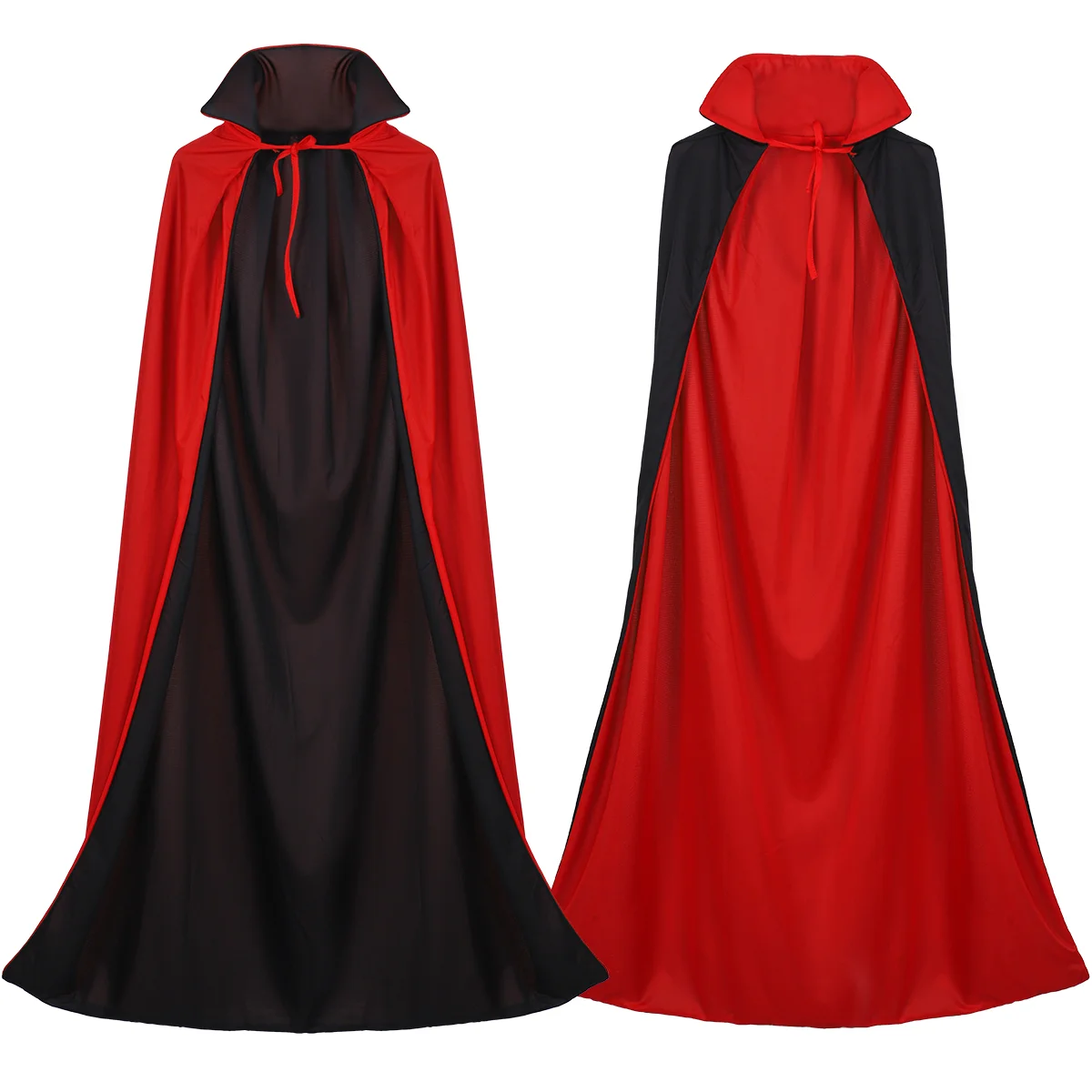 1 Pc Vampire Cloak Halloween Masquerade Costume Party Adults Men Women Cosplay Cape Stand Collar Dual Layer Soft Polyester Fiber cosplay costume halloween cloak costume
