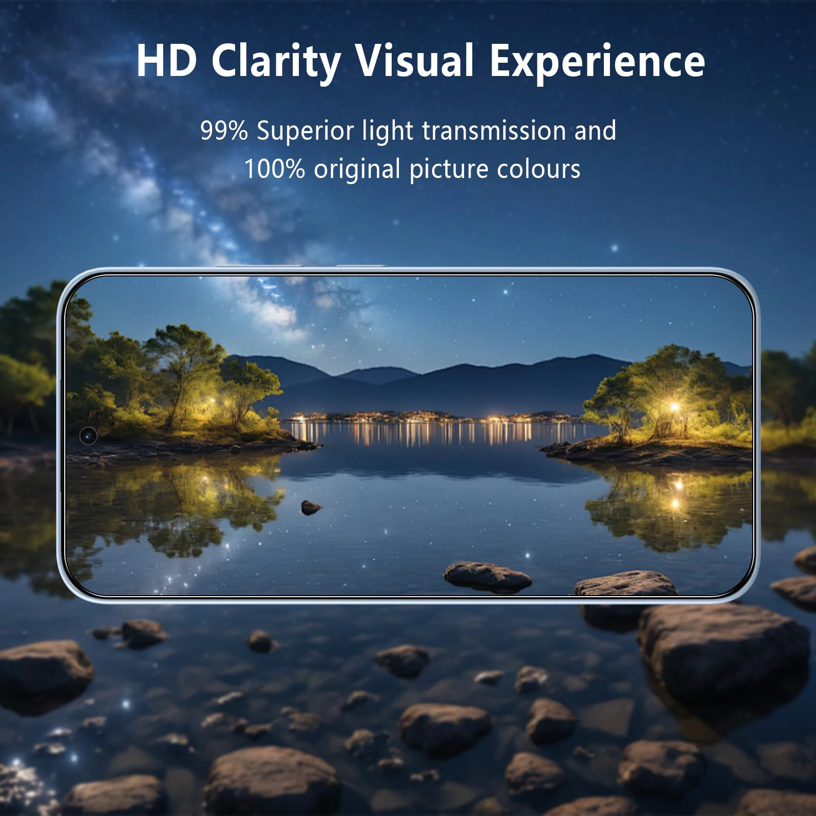 3-Pack High-Definition Tempered Glass Screen Protectors - Crystal Clear, 9H Hardness, Scratch Resistant