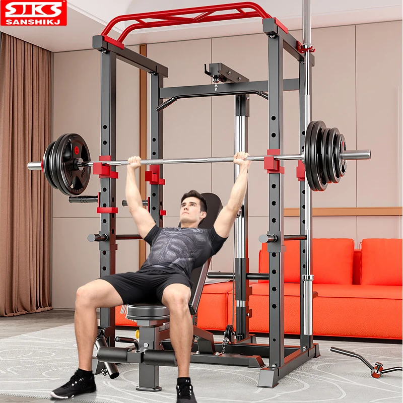 Home Fitness Squat Frame Smith Machine Barbell Lifting Free Hard Pull Trainer Completo Multifunzionale