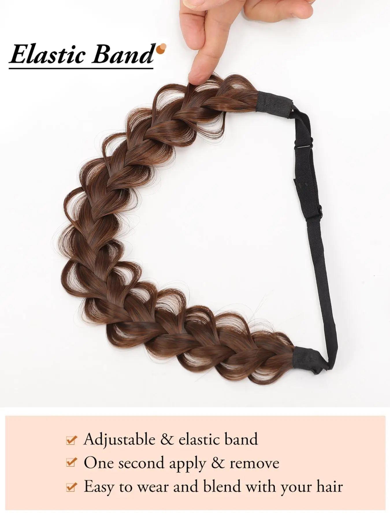 Synthetic Braided Headband Hairpiece for Women Bohemian Style