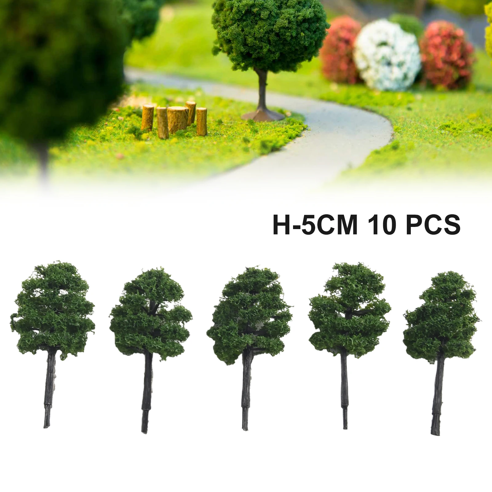 

10pcs Mini Simulated Tree Model For Sand Table Fish Tank Landscaping Miniature Garden Desktop Decoration Children Toy Plastic