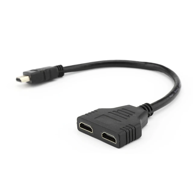 Hdmi Splitter One In Two Hdmi Male To Double Female Adapter Cable One For  Two Converter Supports 480P 720P, 1080I, 1080P - AliExpress
