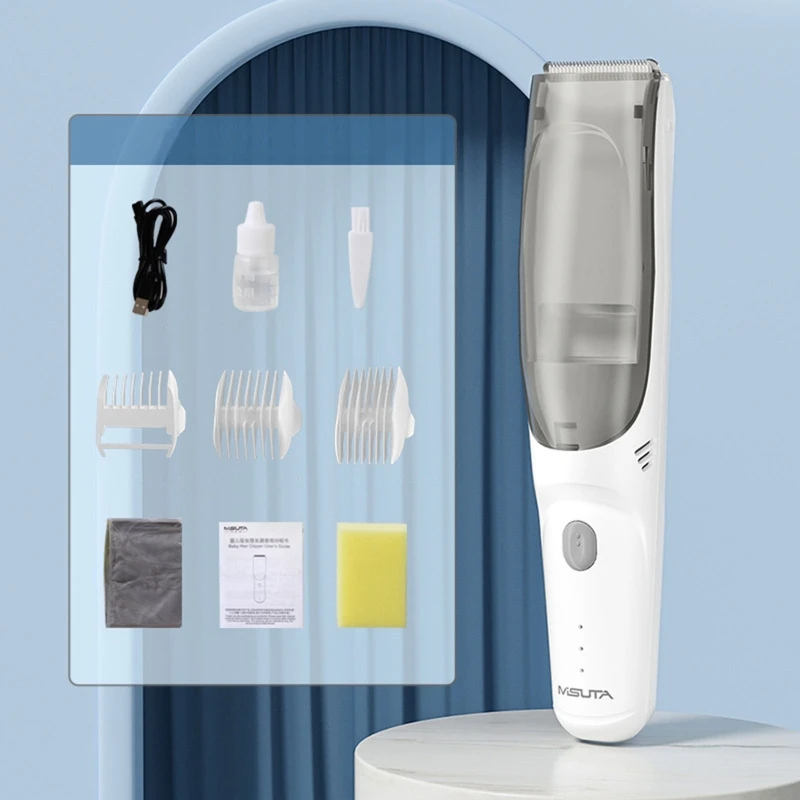 Baby Hair Clipper Hair Trimmer Electric Shaver Infant Cutting Kit USB Suction Clipper Safety & Waterproof hair clipper hair trimmer
