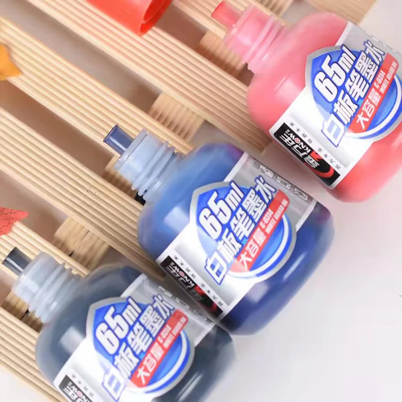 65ml Whiteboard Marker Refill Ink High-Capacity Easy to Write & Erase Washable & Non-Toxic Ideal for Kids Classrooms