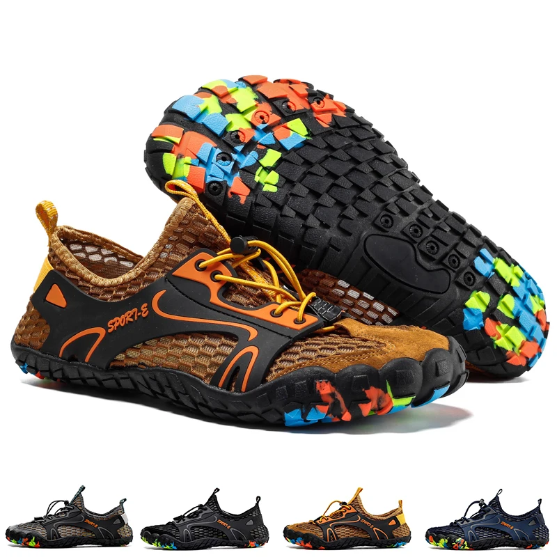 

Hiking Shoes for Men Summer Breathable Waterproof Men's Trekking Shoes Non-Slip Mountain Climbing Shoes Water Shoes Man 2024