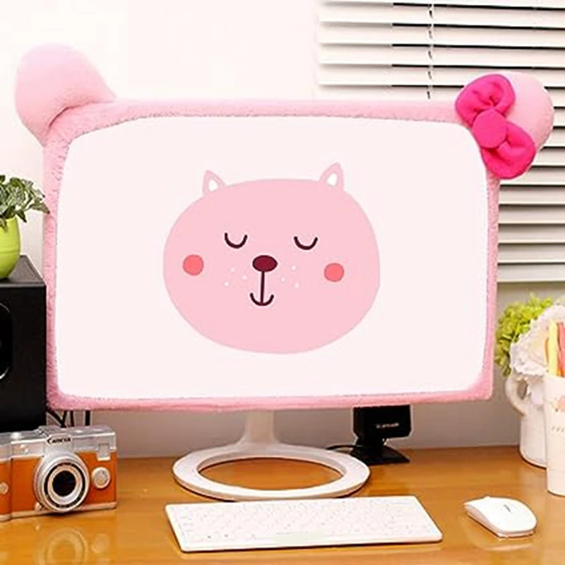 컴퓨터 모니터 커버, 모니터 먼지 커버, 컴퓨터 장식 먼지 커버