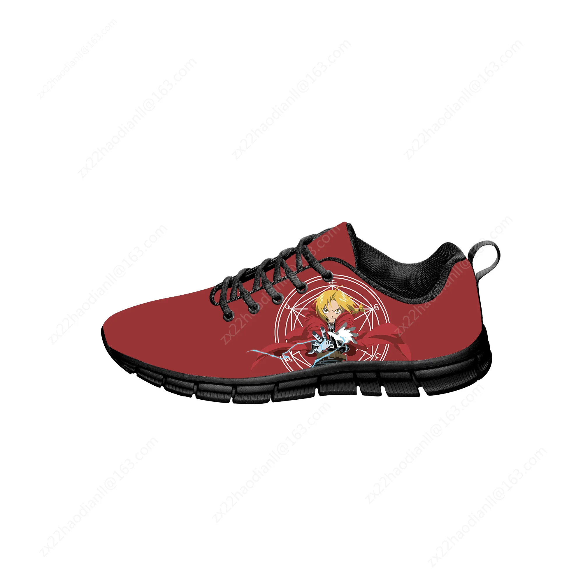 Anime Fullmetal Alchemist Brotherhood Sneakers Men Women Teenager Casual Shoes Canvas Running 3D Printed Shoes Lightweight shoe