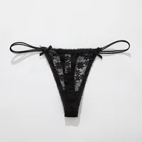 Culotte en dentelle avec nœud, lingerie féminine sexy, usage quotidien, vêtements de maison, sous-vêtements solides pour femmes, culotte taille basse, respirante 6