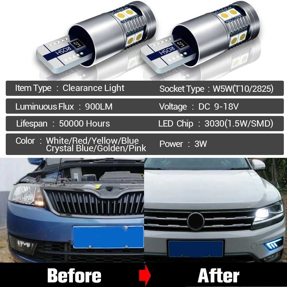 Ʈ Fortwo MK1 450 MK2 451 MK3 453 Forfour MK1 454 1998-2019 ׼ 2pcs LED   2013 2014 2015 2016 2017
