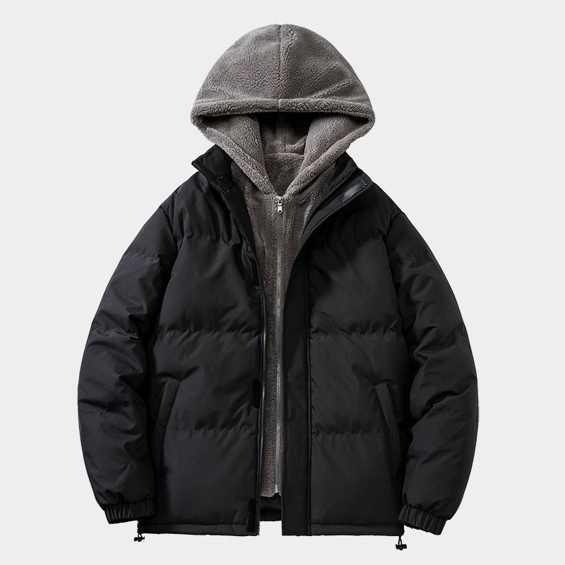 

Aulemen Winter Jacket Men Parkas Thicken Warm Coat Men's Hooded Jackets Solid Color Parka Coats Fashion New Plus Size Streetwear