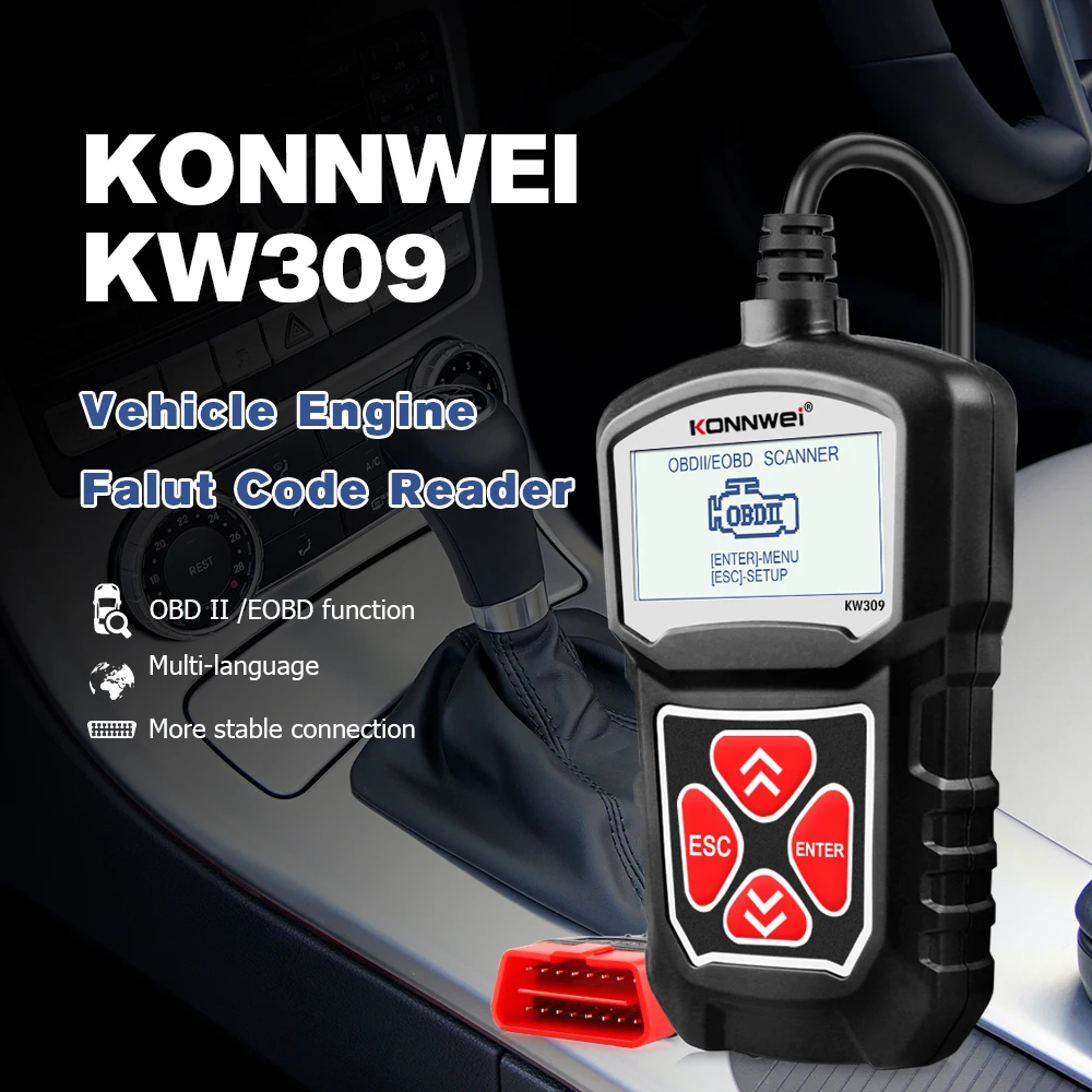 KONNWEI OBD1 Scanner KW309 Portable Engine Fault Code Reader Automotive