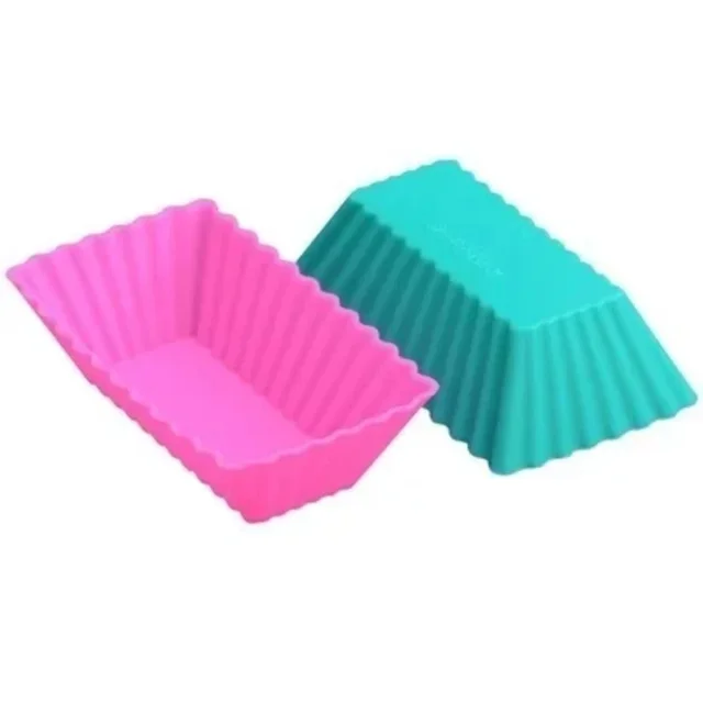 10Pcs/Set Silicone Cake Rectangular Moulds Cup Jelly Chocolate Soap Mold Household Kitchen Baking Dessert Mould Color Random 5