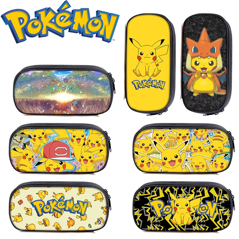 Pikachu Borsa Per Matite Per Studenti Borsa Per Matite Di Cancelleria Per Bambini Di Grande Capacità Scatola Di Cancelleria Per Pokragon Borsa Per Can