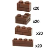 City Friends Wall Figures Bricks DIY Construction MOC Building Blocks Thick 1x2 1x3 1x4 L Dots Compatible Leduo 98283 15533 5