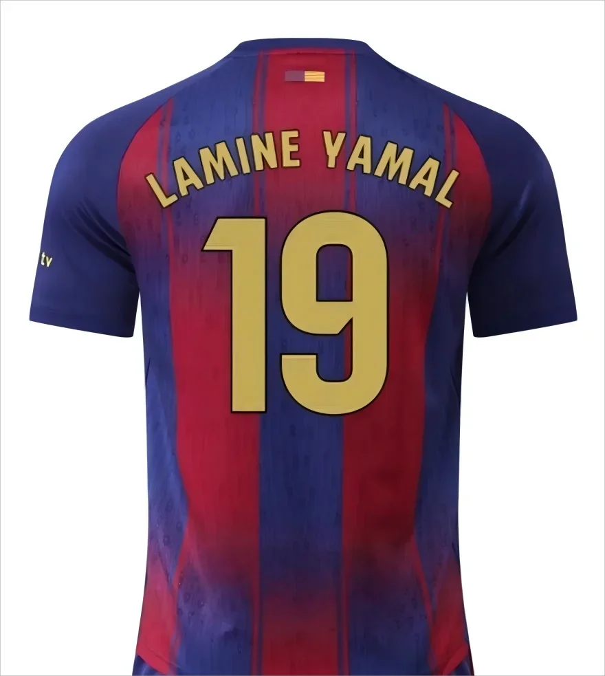 Barcelona 25/26 #19 Lamine Yamal Home Soccer Kit Jersey