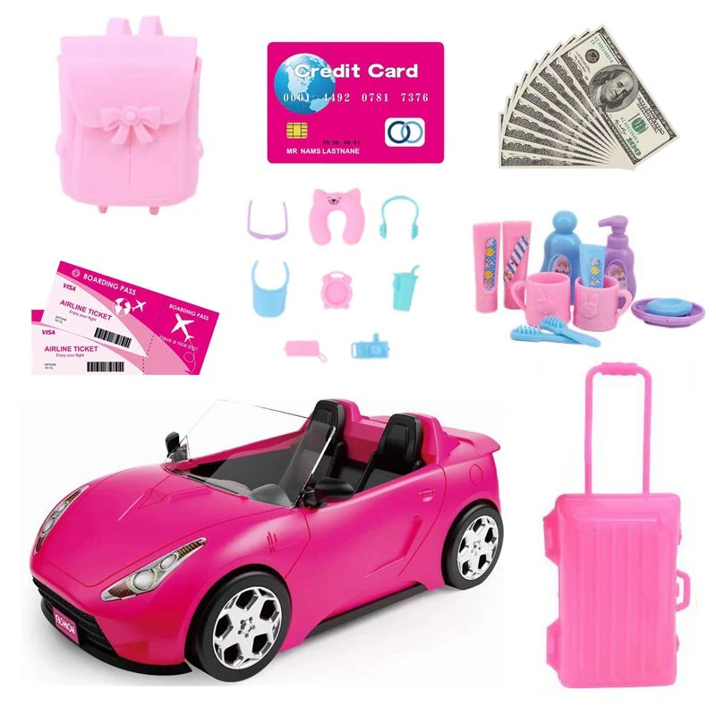 バービー人形の車 ミニチュアアクセサリー フラッシュ 音楽 かわいいミニドレス ファッション 子供のおもちゃ ゲーム ギフト 日曜大工 Dolls Accessories Aliexpress