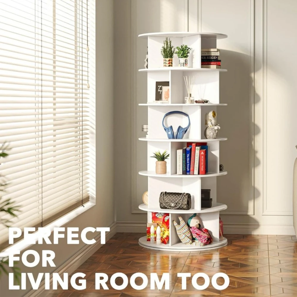 

Rotating Shoe Organizer 6-Tier Spinning Shoe Rack Tower, 360 Display Lazy Susan Storage Handbag Rotate Tower Closet Organization