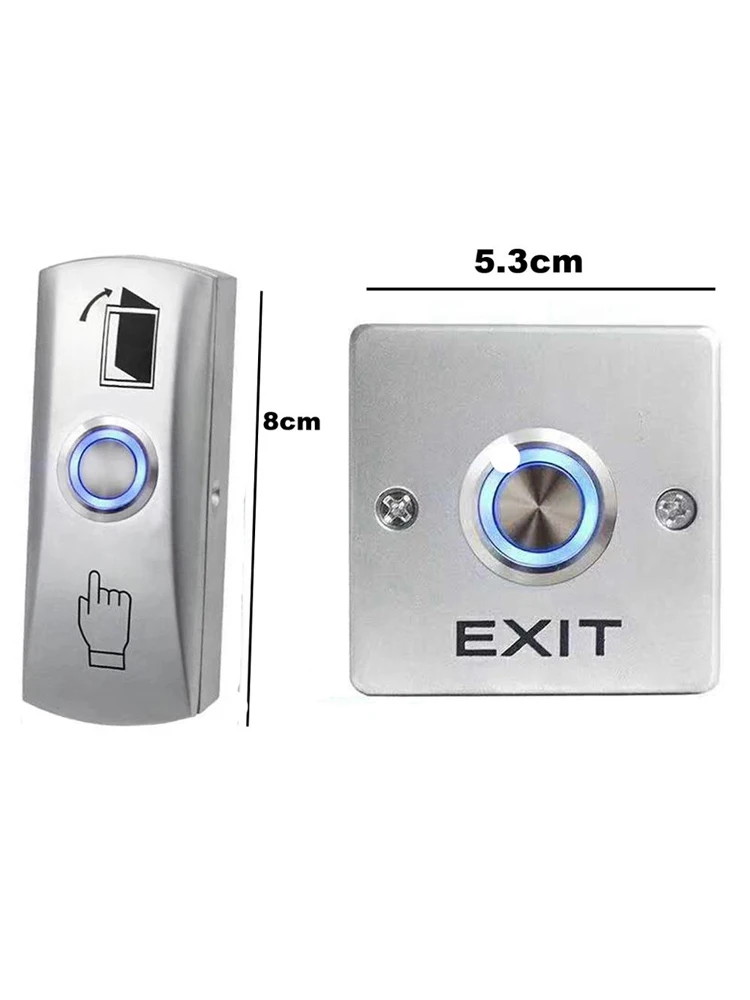 

Zinc Alloy Exit Button Switch NO/NC/COM Door System Push Exit Release Button Switch For Access Control Backlight Button