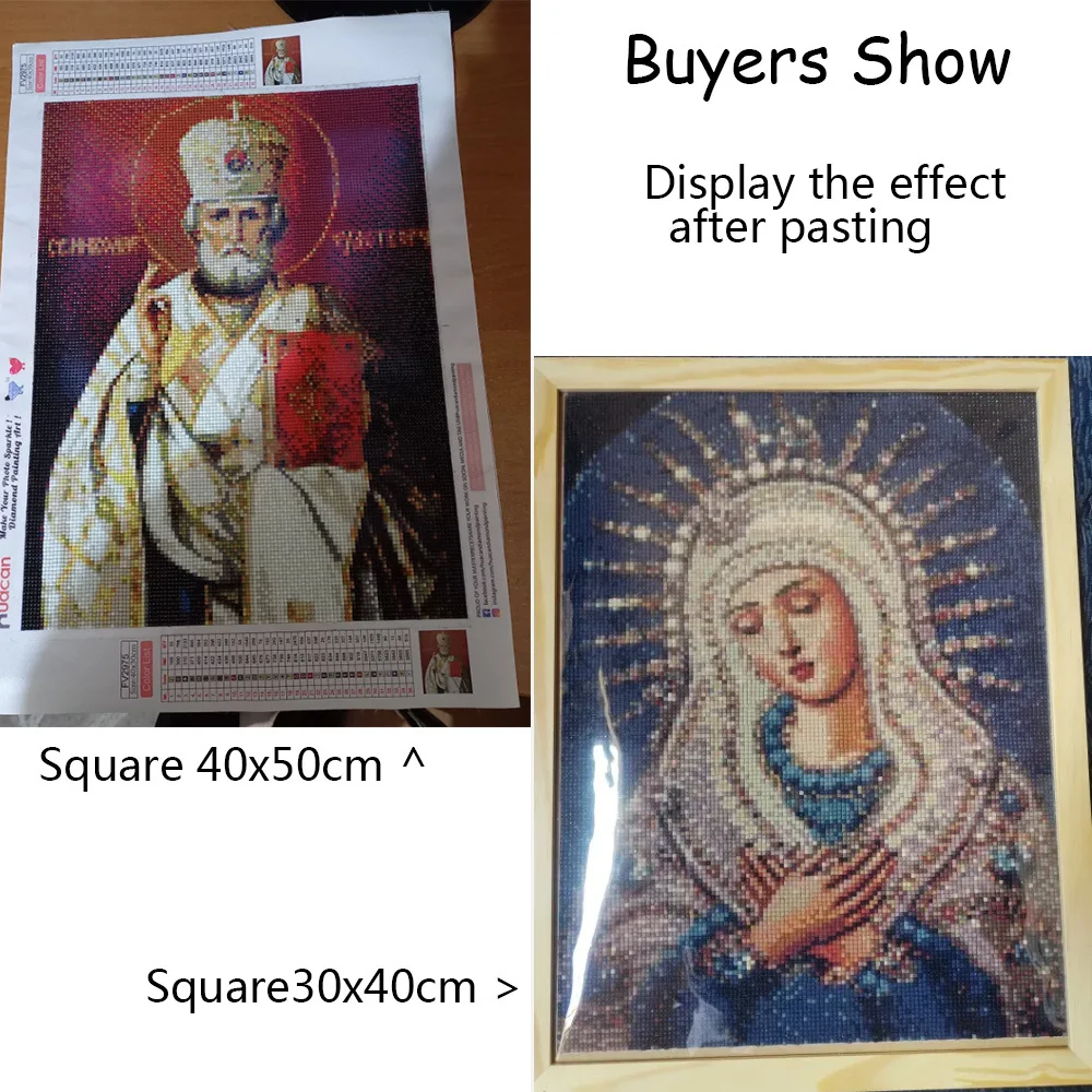Diamond Mosaic Icon Diamond Embroidery Rhinestones Painting Virgin Mary