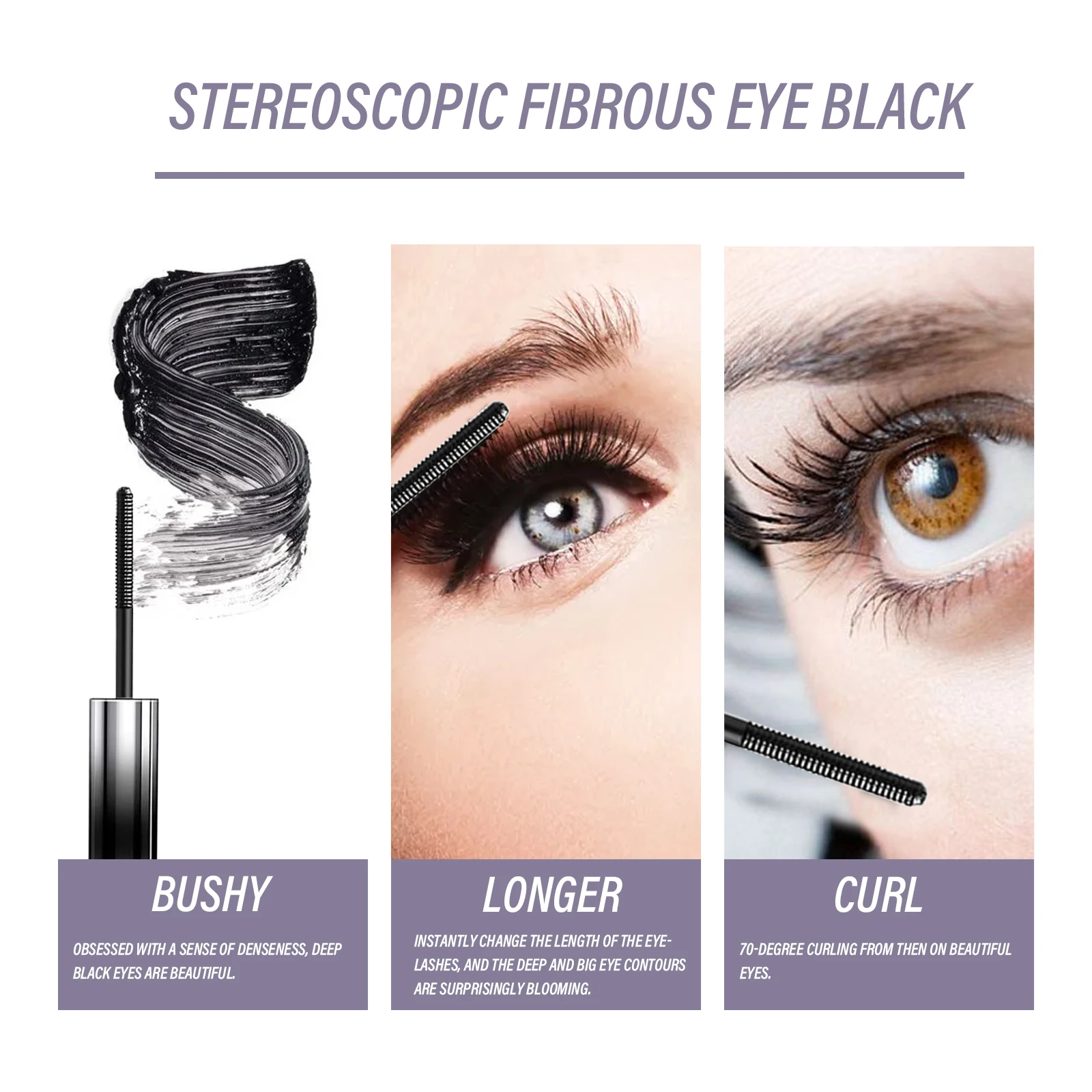 Volumizing Smudge Proof Black Mascara for Thick Lashes