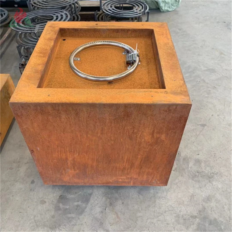 Corten Steel Heater Gas Outdoor Large Fire Pit Outdoor Fire Pits Gas Burning