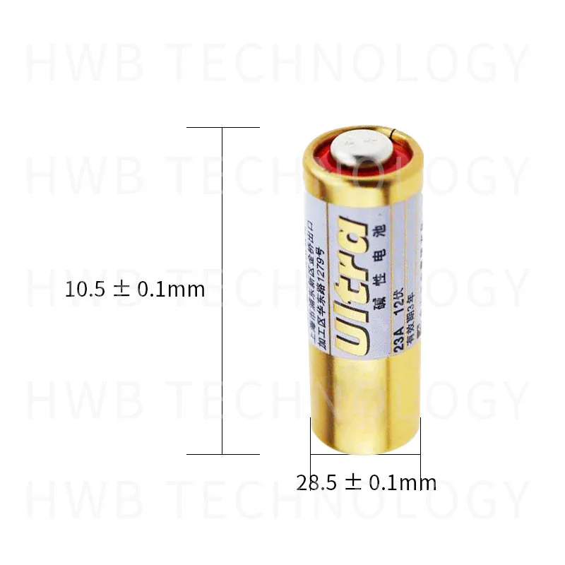 Alkaline Battery 2pcs/Lot 12V 23A Ultra Alkaline Battery High Voltage Battery A23 V23GA MN21 For Calculators /Keyfob Remotes /Alarms
