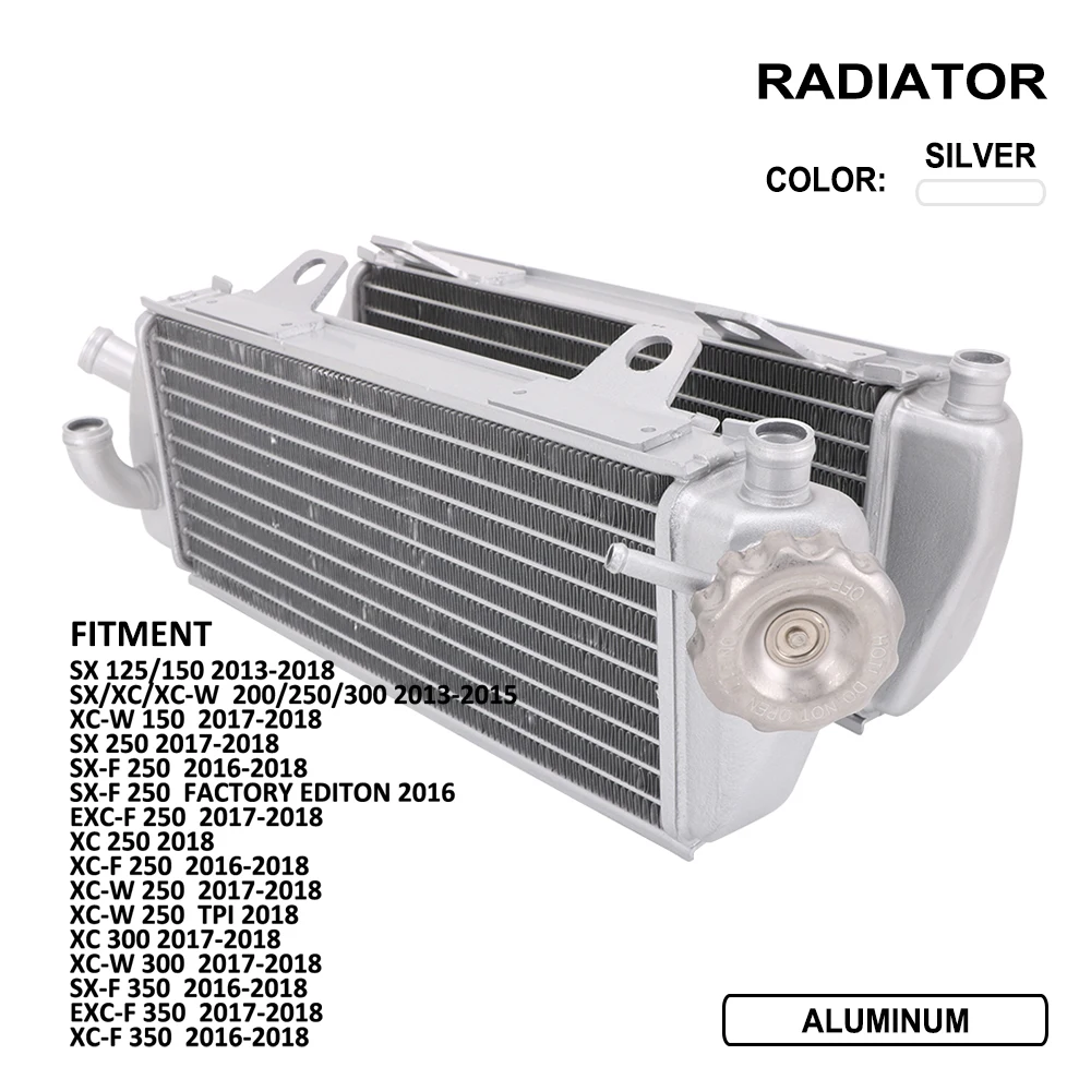 

Motorcycle Engine Cooling Radiator Cooler Aluminum For KTM SX SXF XCF XCW TPI SX XC EXCF EXC-F SX-F SX125 150 250 350 450 500