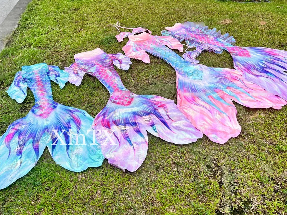 

Super Big Shiny Mermaid Tail with Gilding Fabric For Adult Swimming Swimsuit Diving show Dress Beautiful Big Colorful Tails