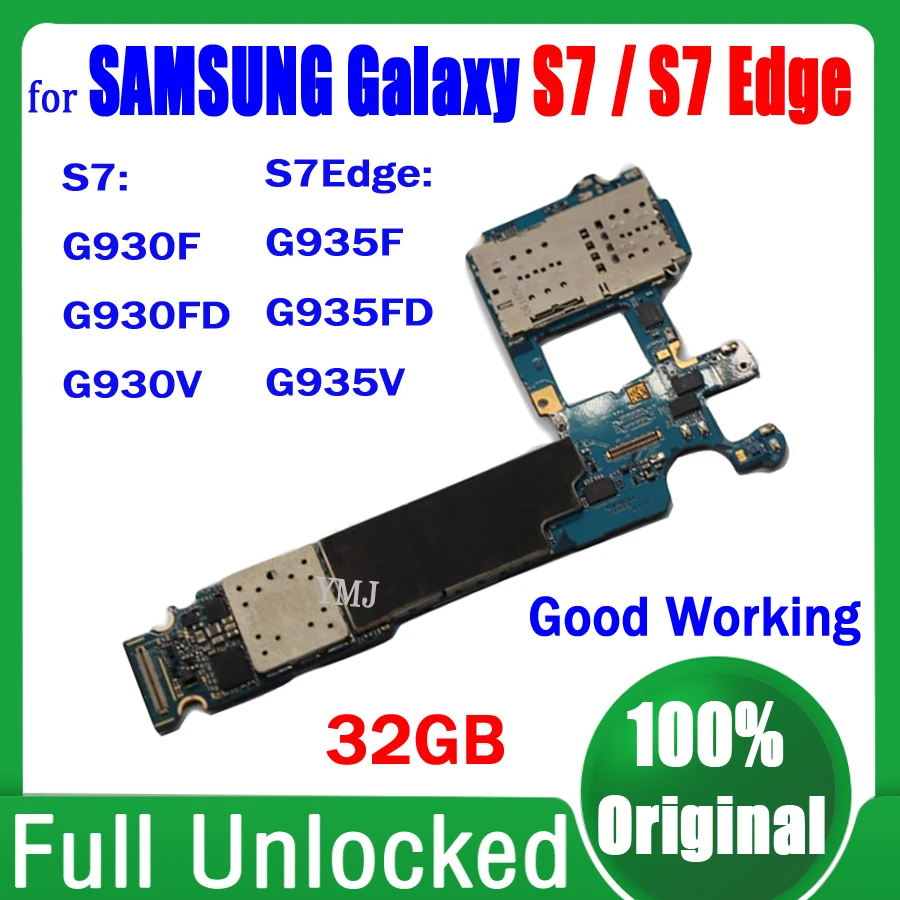 

Бесплатная доставка для Samsung Galaxy S7 G930F G930FD G930V G935F G935FD материнская плата оригинальная разблокированная логическая плата 100% Teste материнская плата