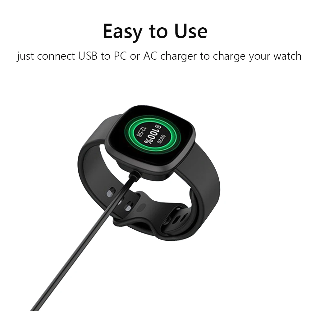 Fitbit Versa 3 / 4 Ʈ ġ ü  USB  ̺  Fitbit Sense 2  Ʈ ׼  2/1PCS