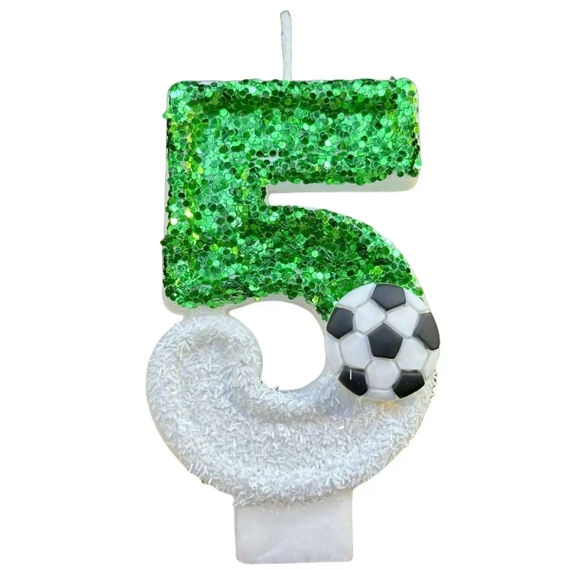 Football Birthday Candles 0-9 for Boy Party Cake