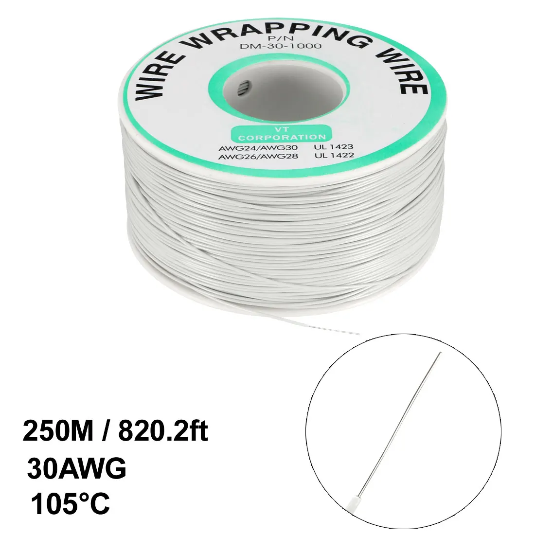 solda do PWB, P N DM-30-1000, 30 AWG, OD 200M 250M, 0.58mm