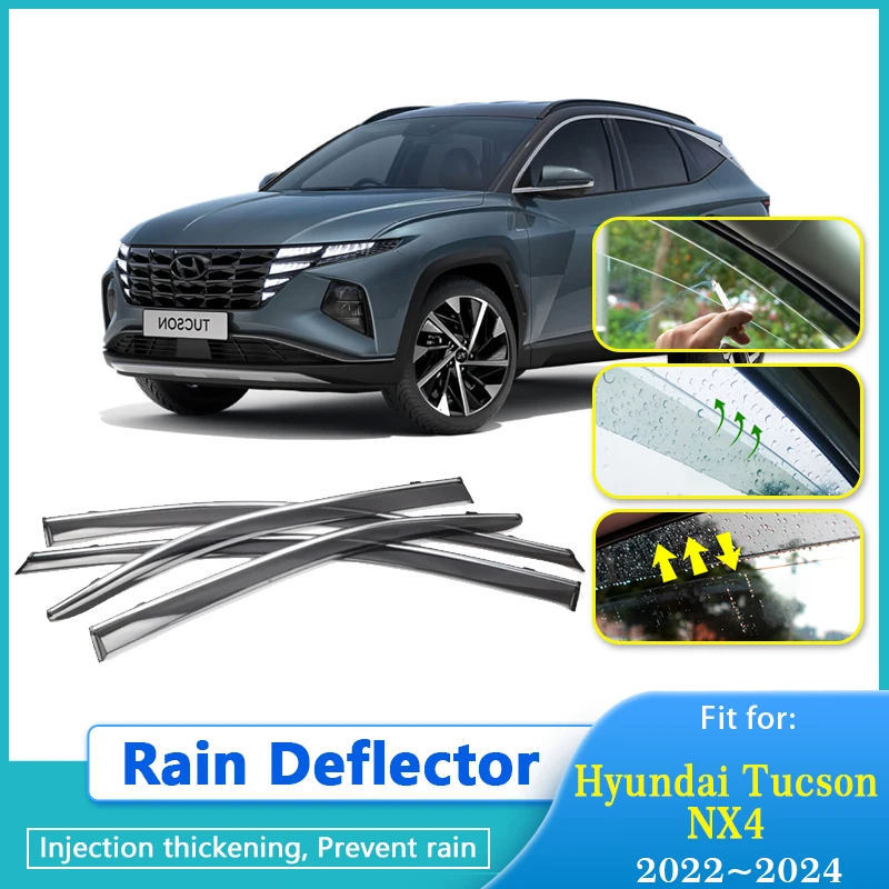Rain Deflectors For Hyundai Tucson Tuson Tu són NX4 2022 2023 2024 LWB